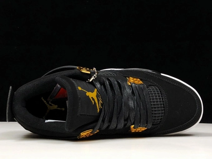 Royalty 4 Gold-White Metallic 308497-032 Jordan Black Air 0806